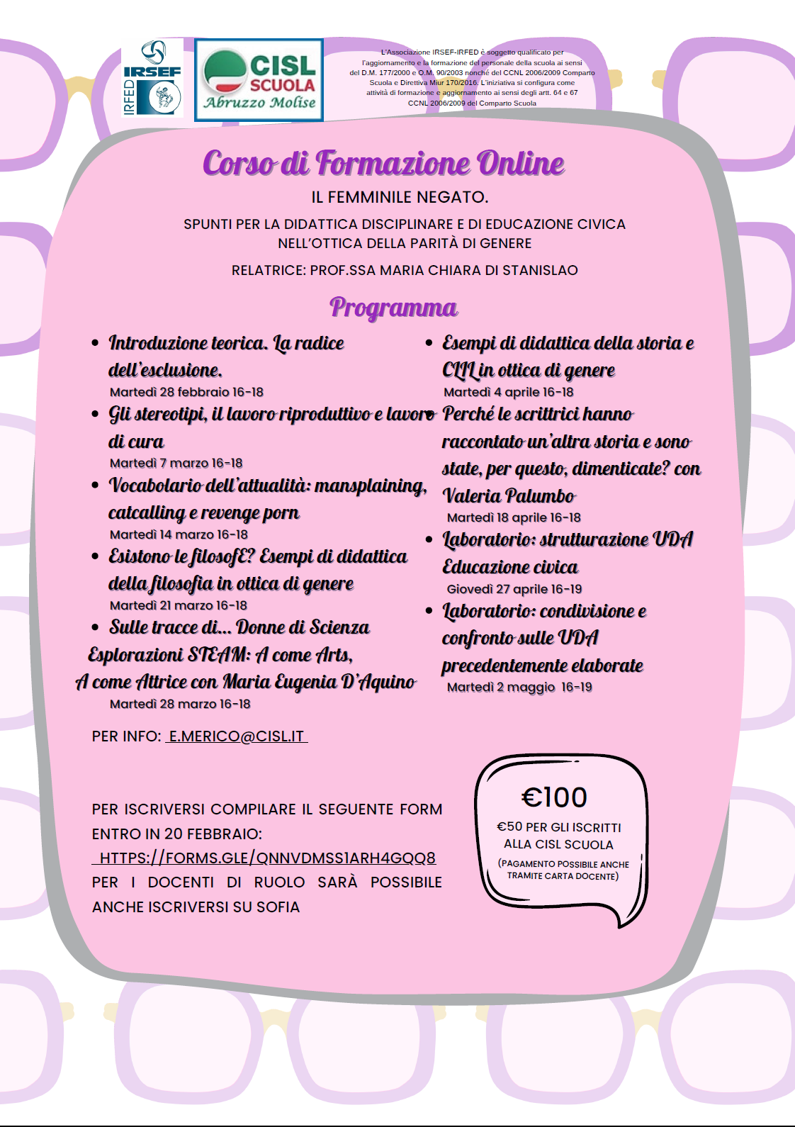 CORSO ONLINE IL FEMMINILE NEGATO