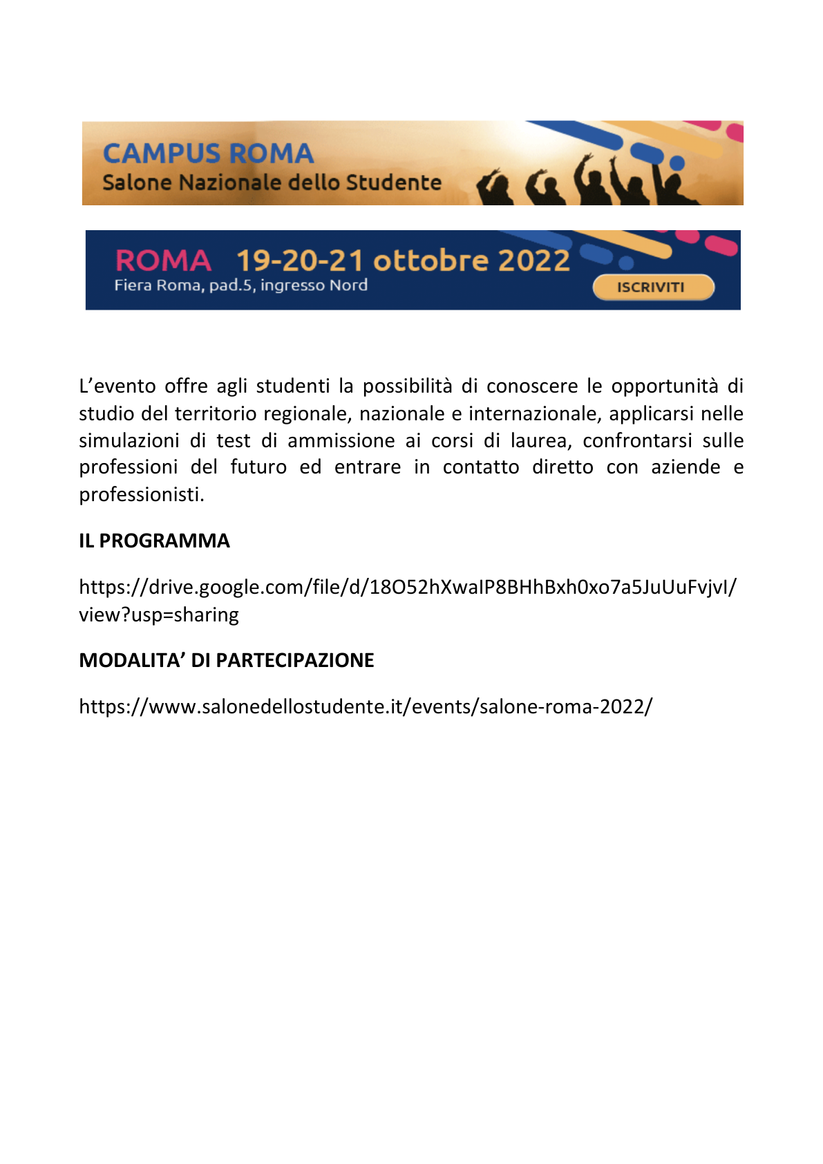 SALONE NAZIONALE DELLO STUDENTE