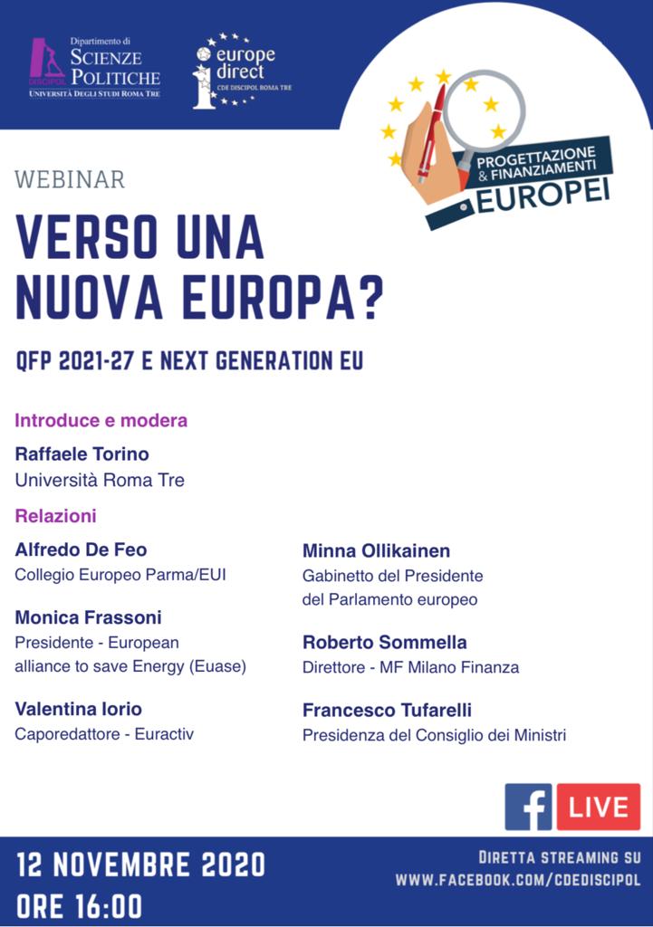 VERSO UNA NUOVA EUROPA